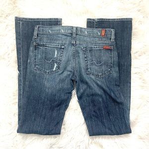 VTG 7 For All Mankind | y2k Bootcut Dark Wash Denim Blue Jeans 27